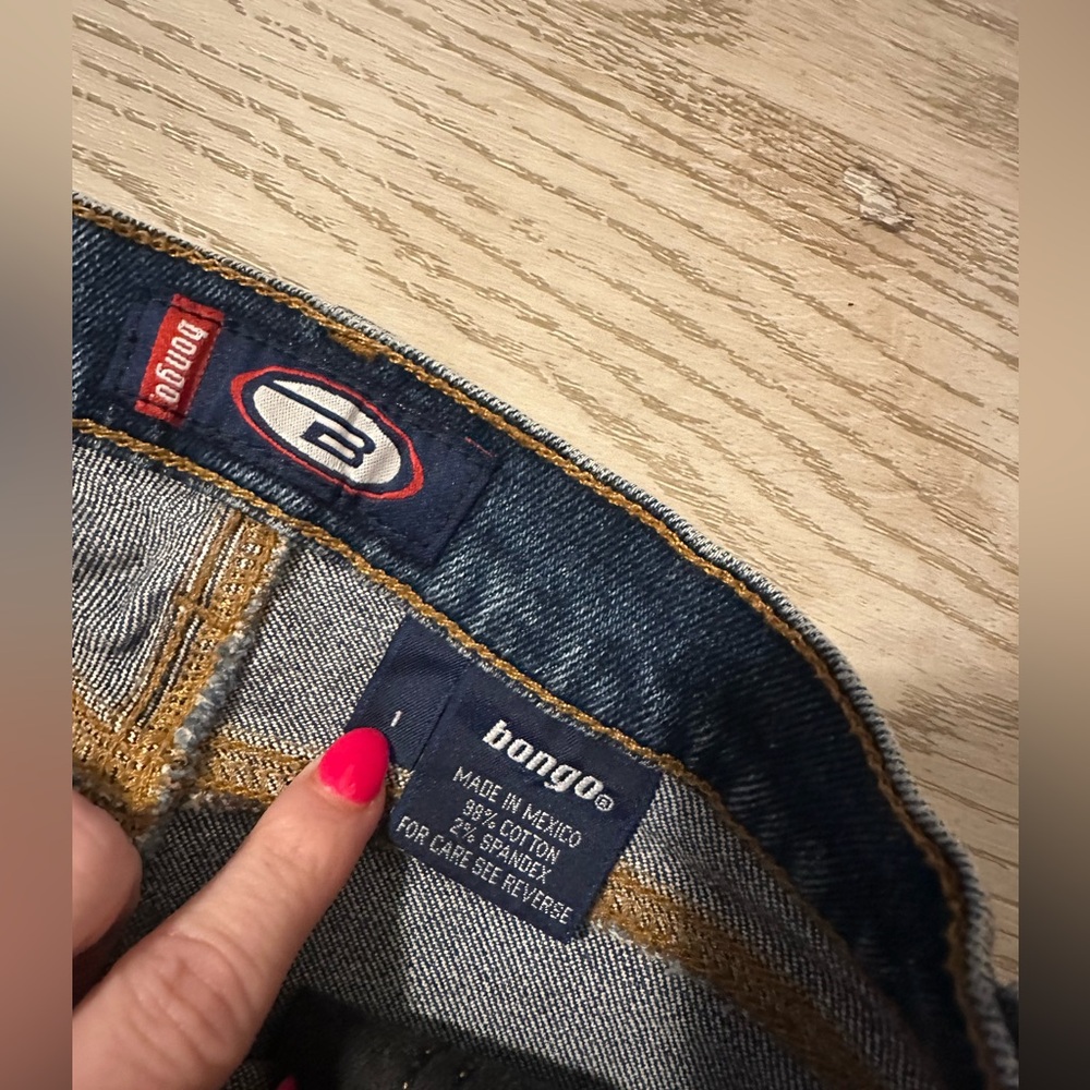 BONGO Y2K Dark Blue Flare Jeans rare vintage size 1 - Picture 4 of 5
